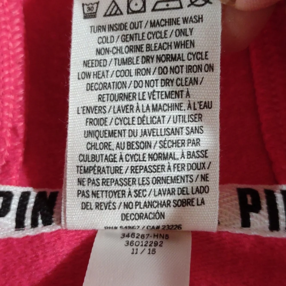 Victoria's Secret Pink XS Hot pink hooded zippered Jacket - Picture 9 of 9